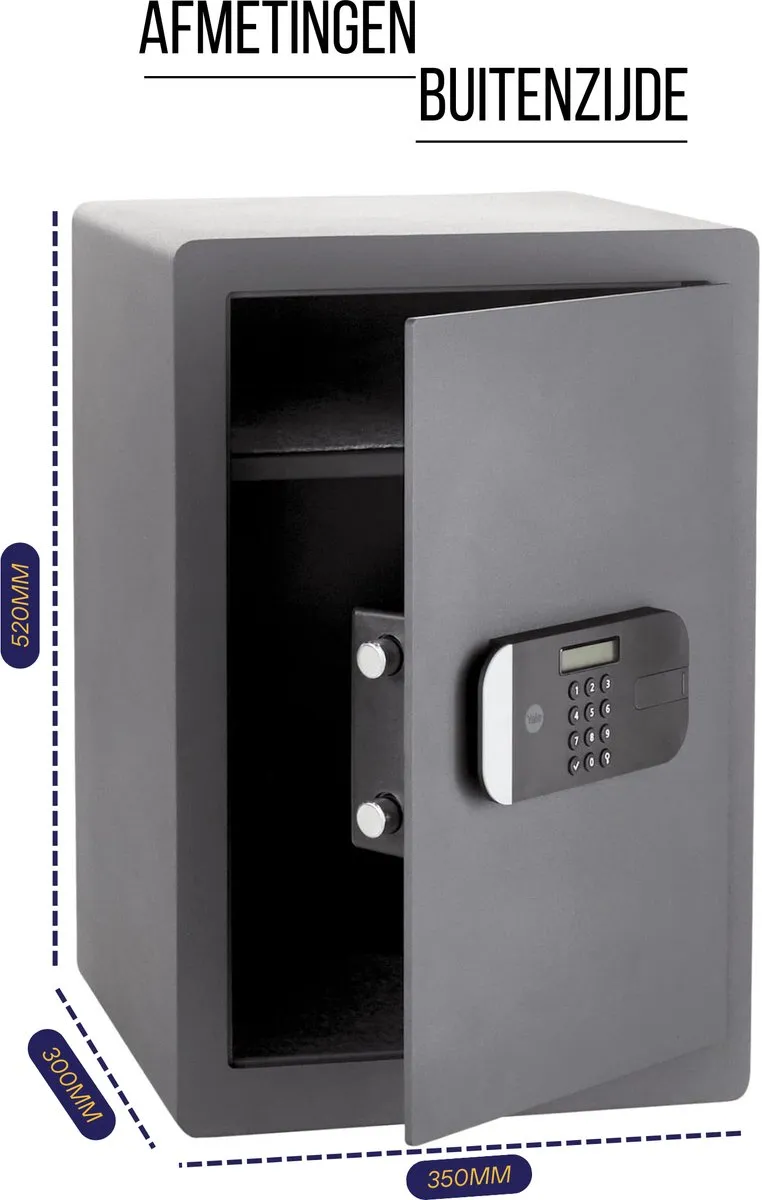 Yale YSEM/520/EG1 Elektronische Kluis - 53.7L - Zwart
