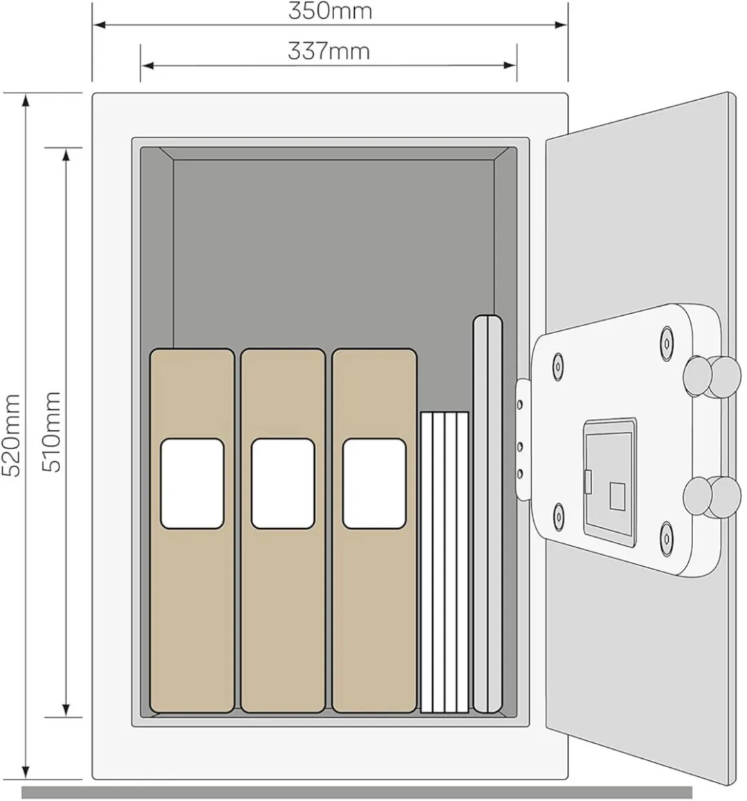 Yale YSEM/520/EG1 Elektronische Kluis - 53.7L - Zwart