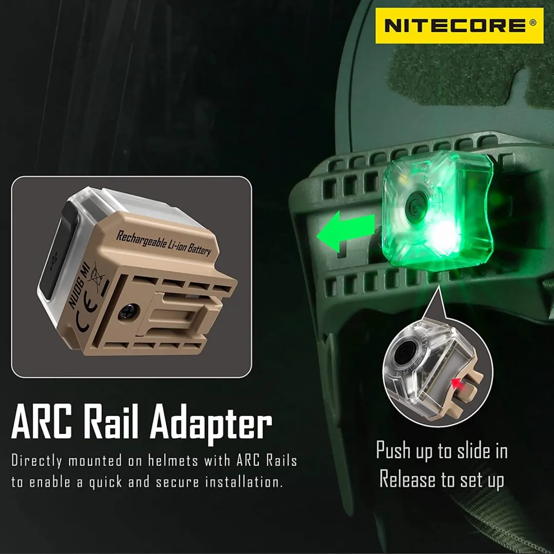 Nitecore NU06MI LED Zaklamp - 5 Lichtpunten - Zwart/Transparant