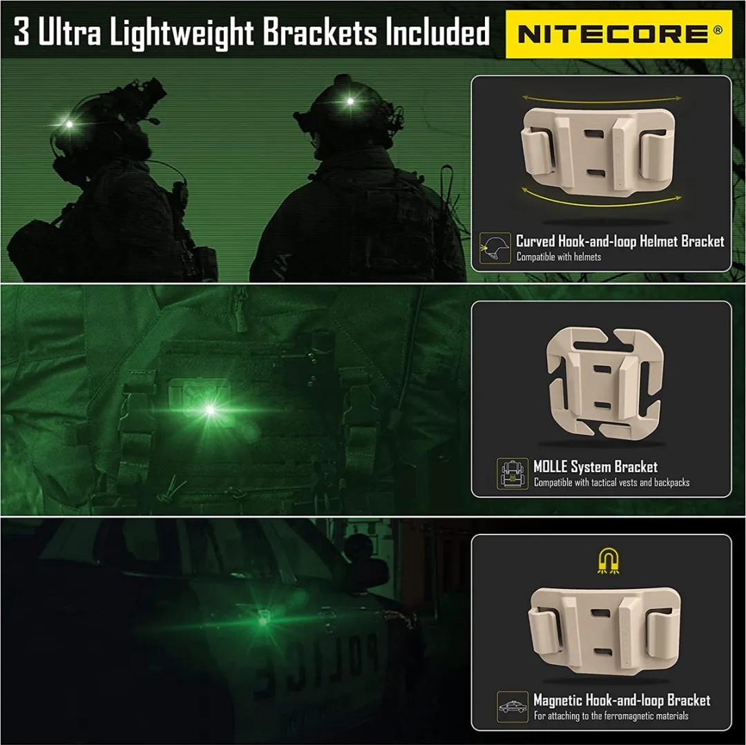 Nitecore NU06MI LED Zaklamp - 5 Lichtpunten - Zwart/Transparant