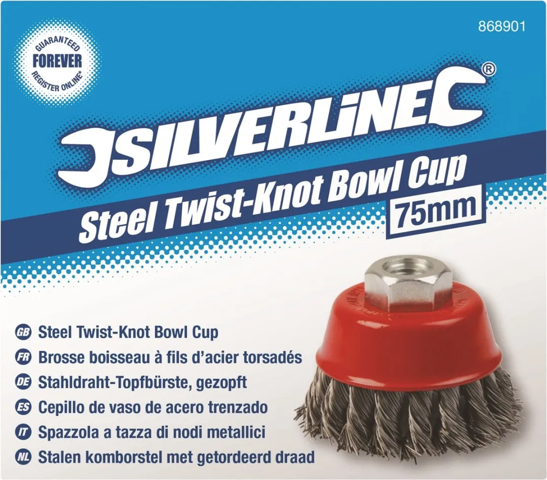 Silverline Komborstel staal Ø75mm - Roestverwijdering
