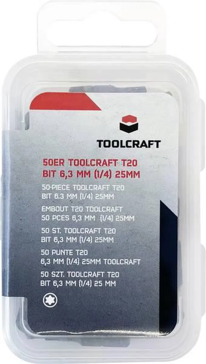 TOOLCRAFT T25 Binnen-Torx bits - 50 Stuks - TO-4985169