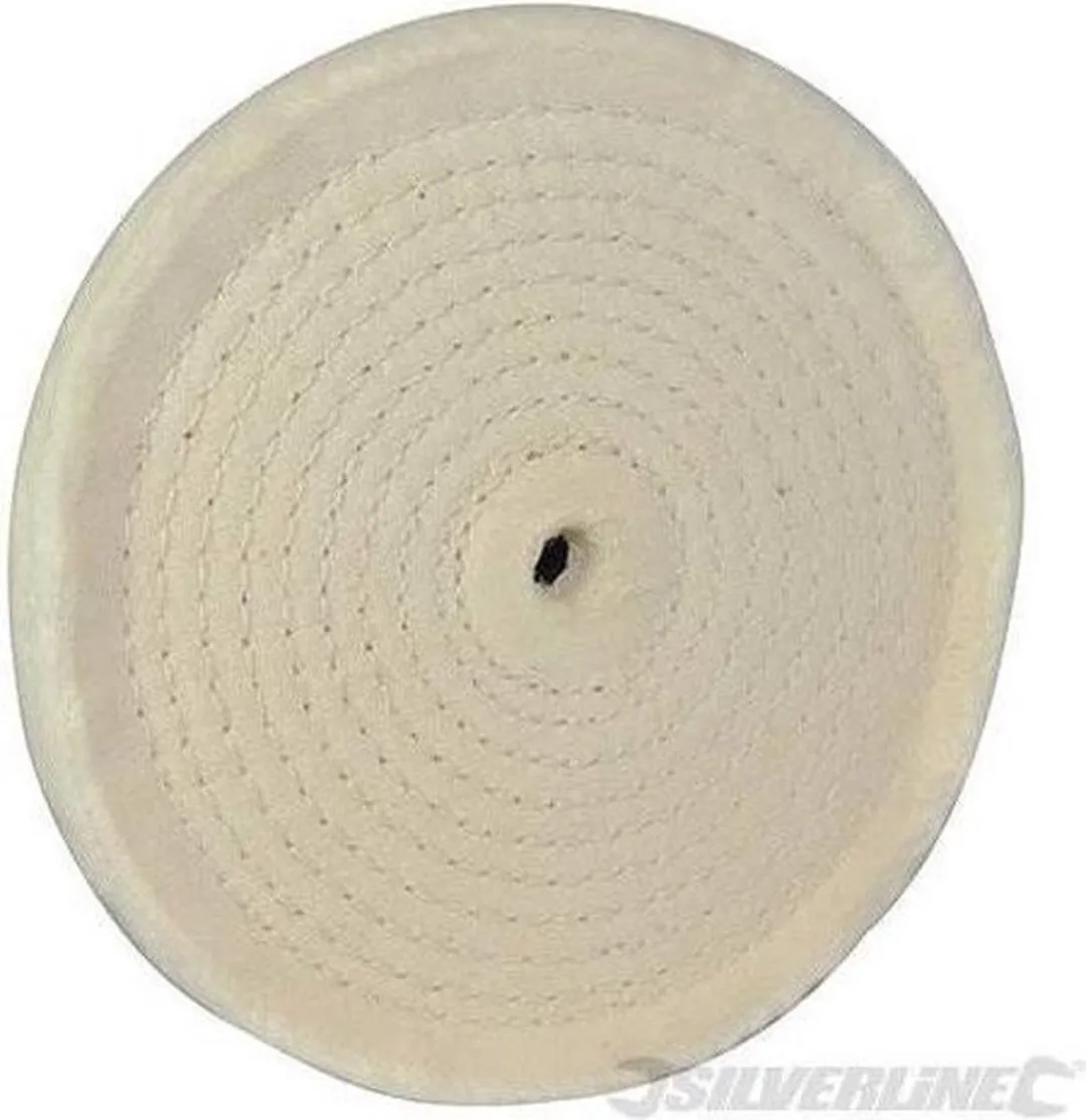 Silverline Spiraal Katoenen Polijstwiel Ø150mm - 40 Lagen