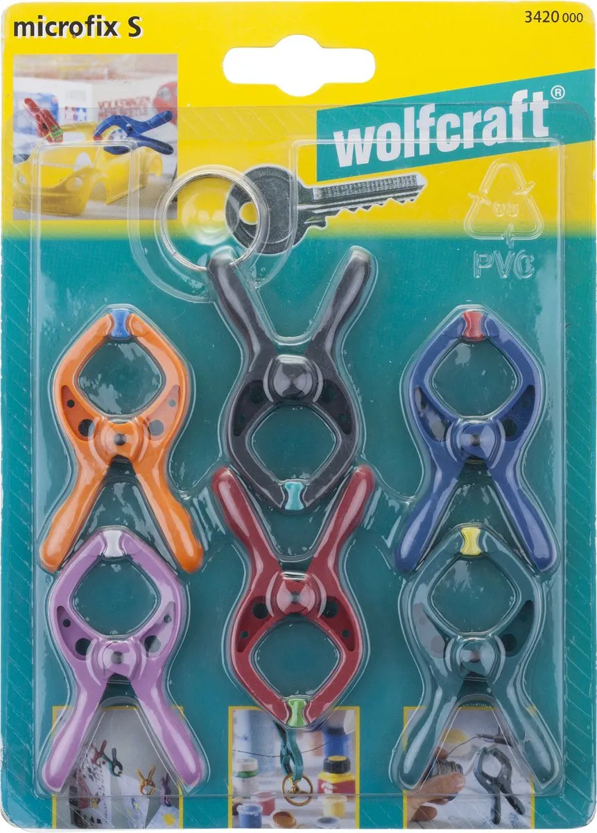 Wolfcraft Veerklemmen MINI 20 - 6 Stuks