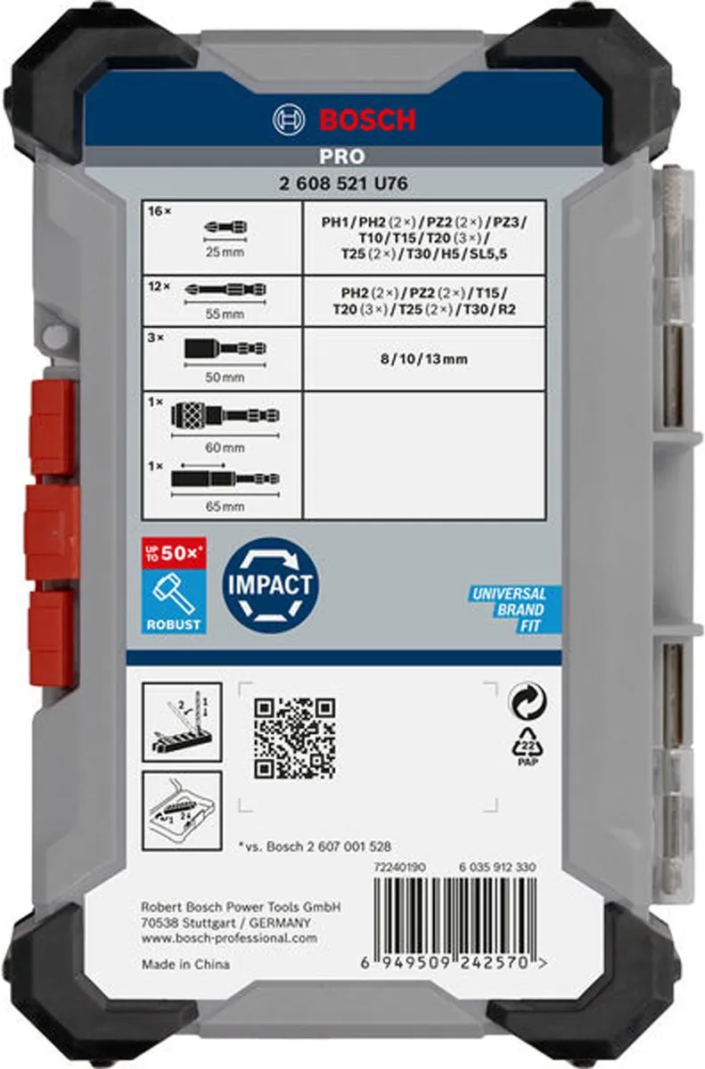 Bosch Professional PRO Impact Schroefbitset 33-delig 2608521U76