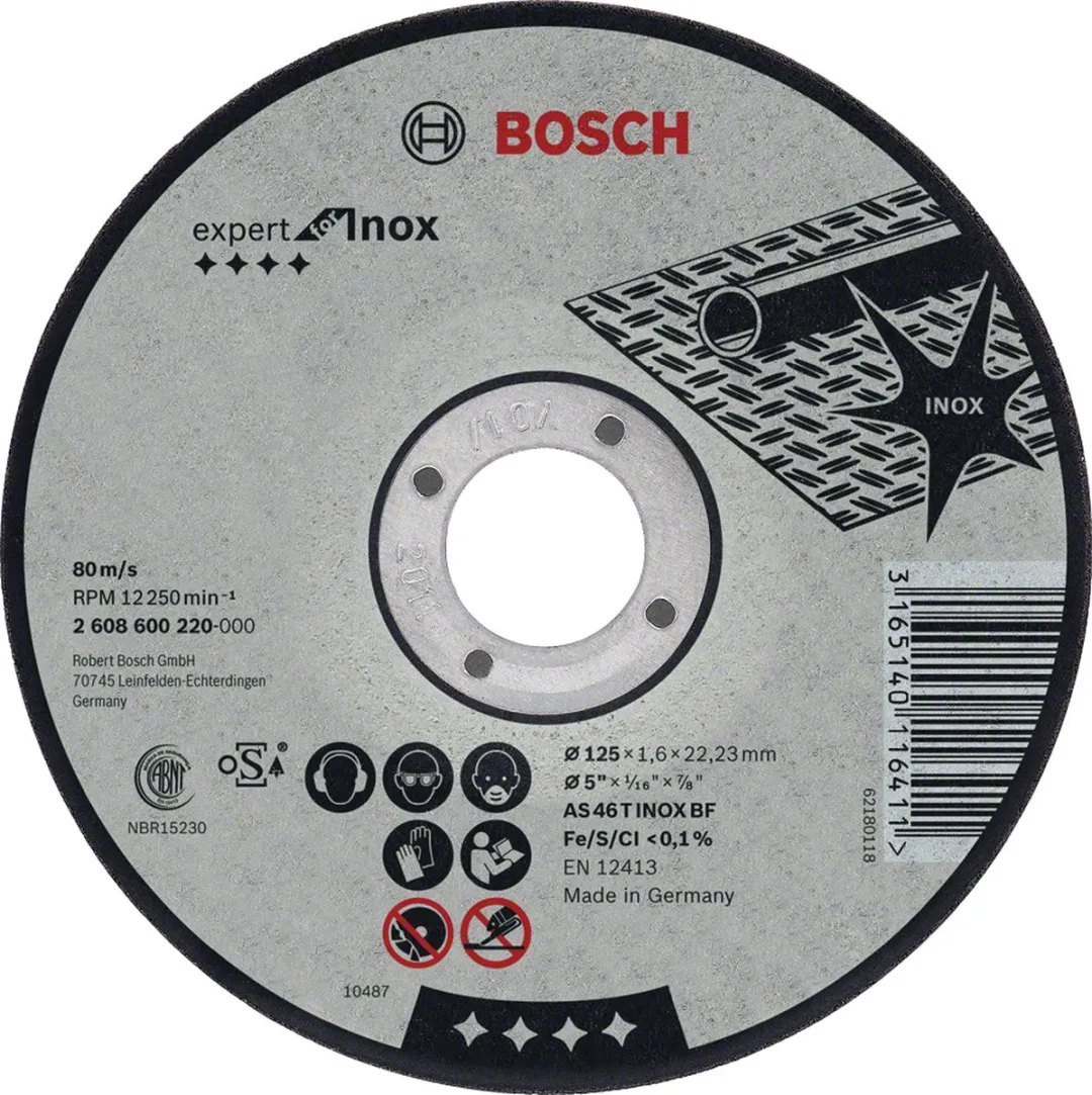 Bosch Doorslijpschijf Expert for Inox Rapido AS 60 T INOX BF 125mm - afbeelding 6 van 6