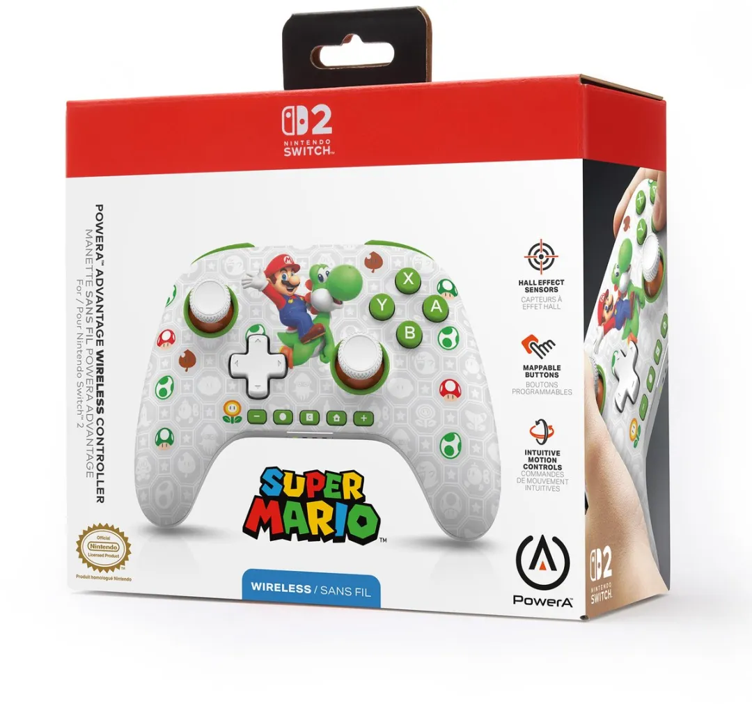 PowerA Advantage Draadloze Controller Nintendo Switch 2- Mario & Yoshi