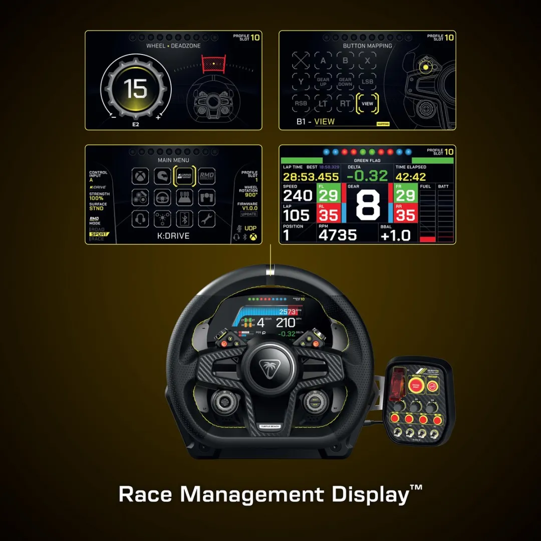Turtle Beach VelocityOne Race TBS-0726-05 Stuur- en pedaalsysteem - 30cm - 3 Pedalen