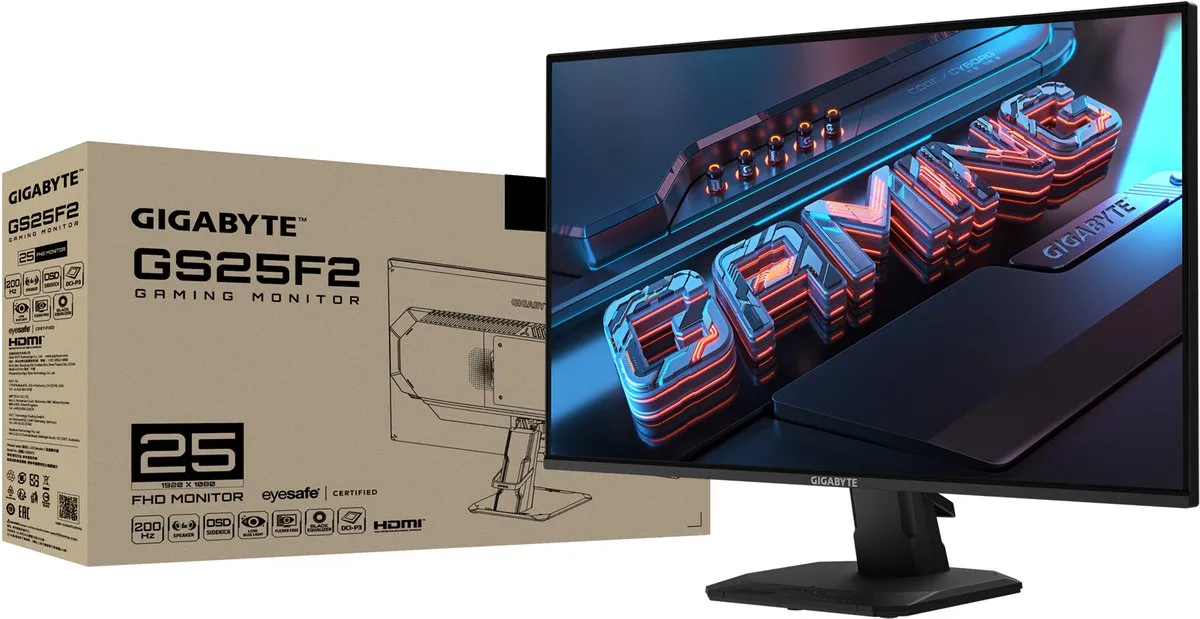 Gigabyte GS25F2 Gaming Monitor 25" - 180Hz Full HD IPS