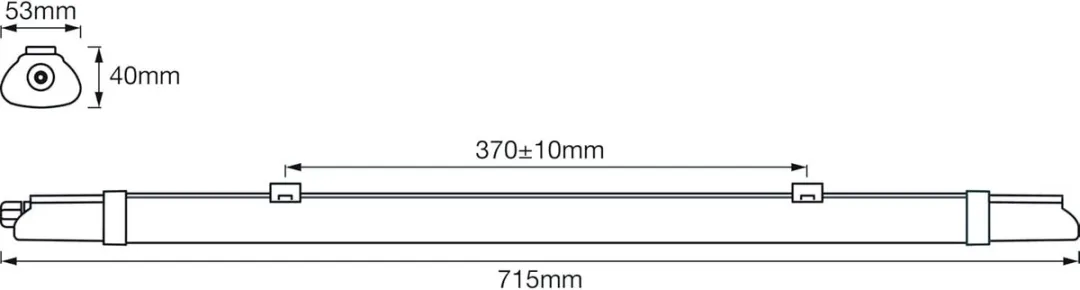 LEDVANCE Submarine I Slim Value LED Plafondarmatuur 60cm - Koel wit 4000K - IP65 - afbeelding 6 van 6
