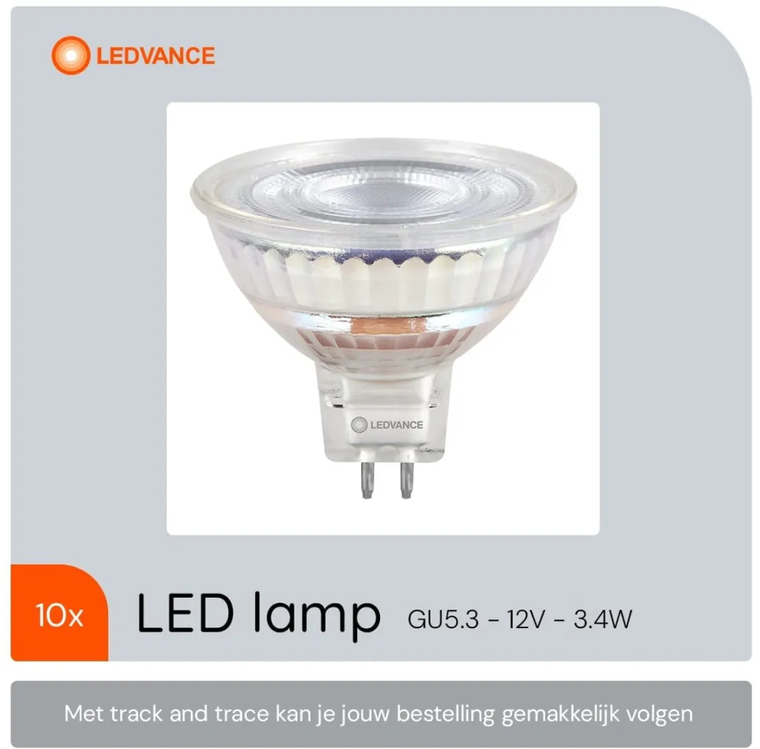 LEDVANCE LED Spot MR16 GU5.3 3.4W - 10 Stuks