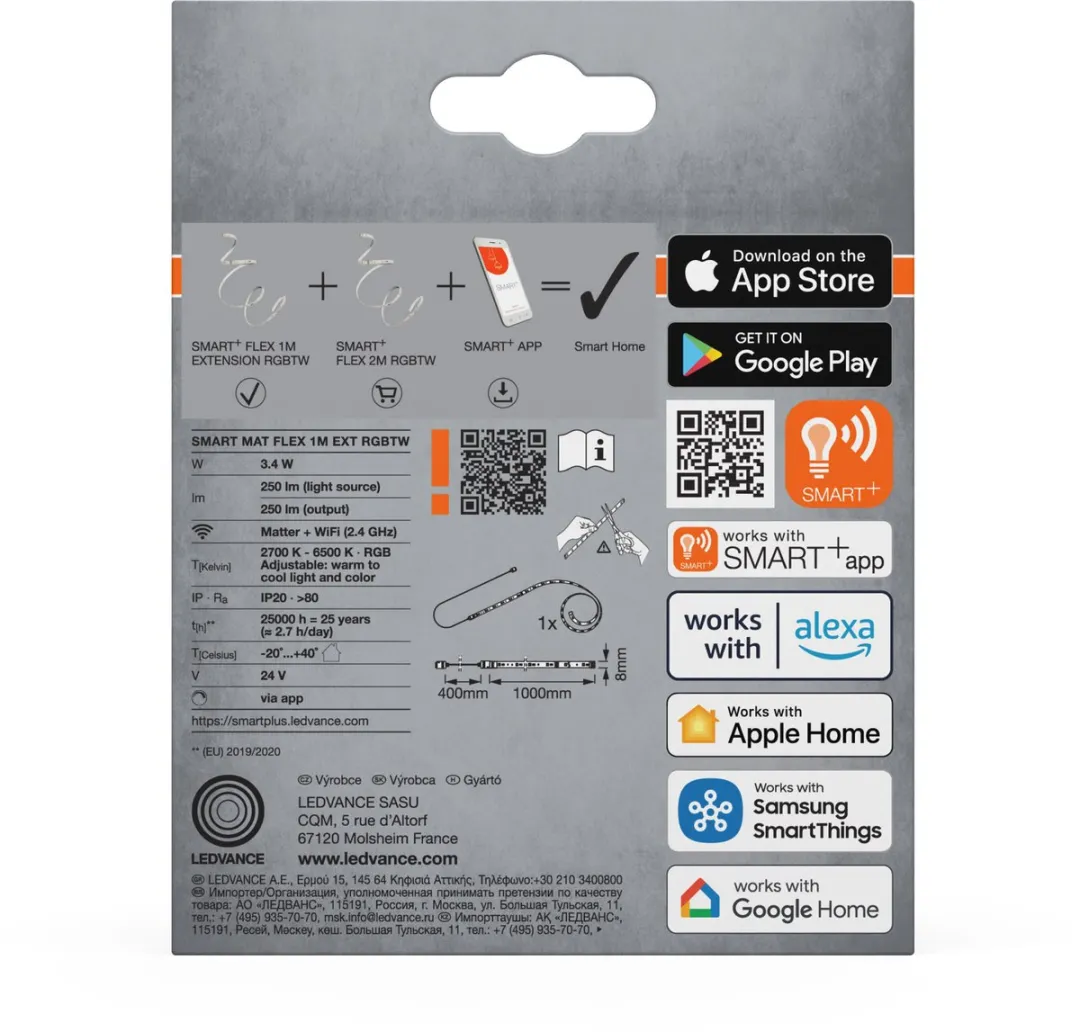 Osram Smart+ Matter Flex EXT RGBTW LED-strips 1m - RGBW