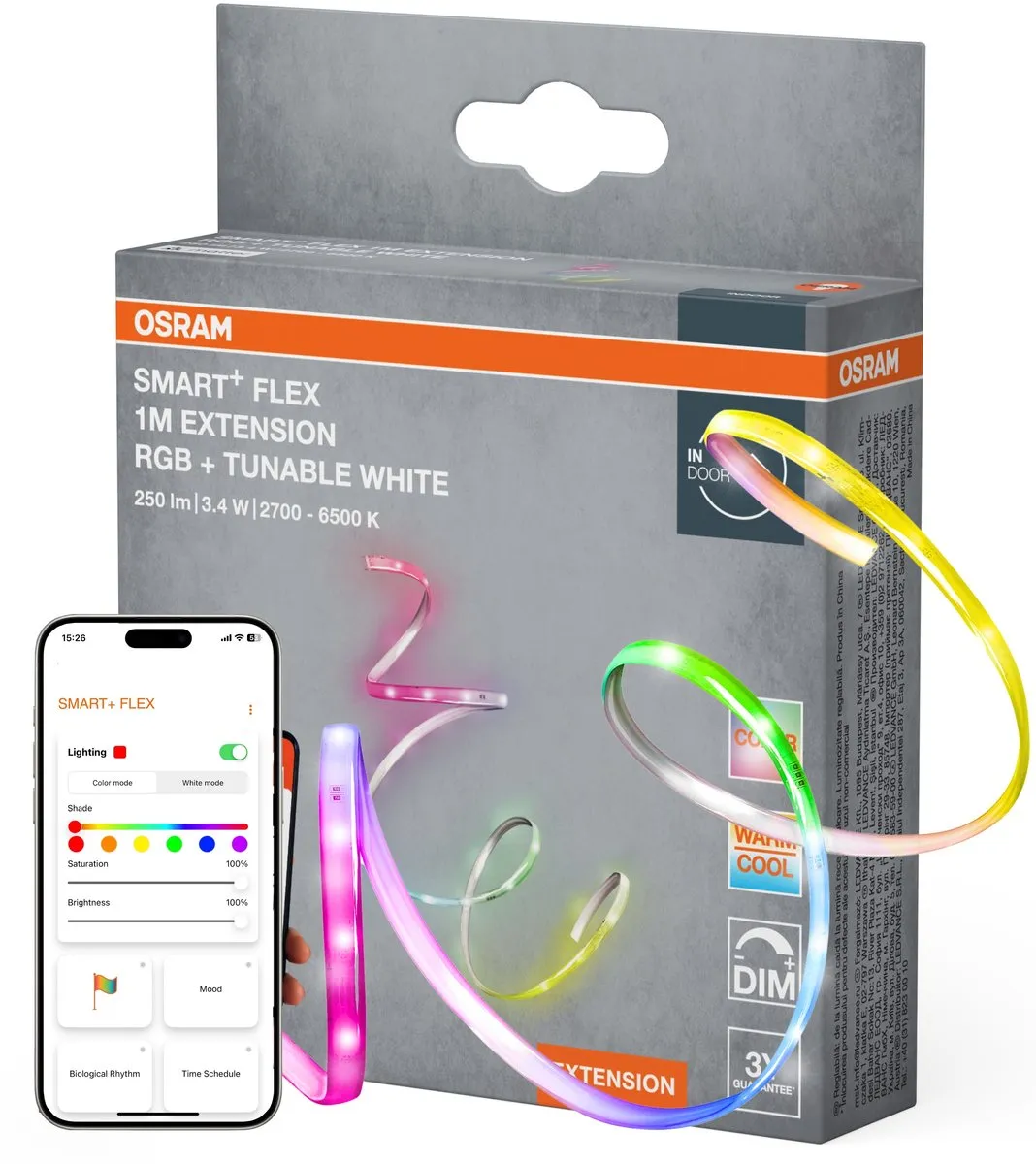 Osram Smart+ Matter Flex EXT RGBTW LED-strips 1m - RGBW - afbeelding 6 van 6