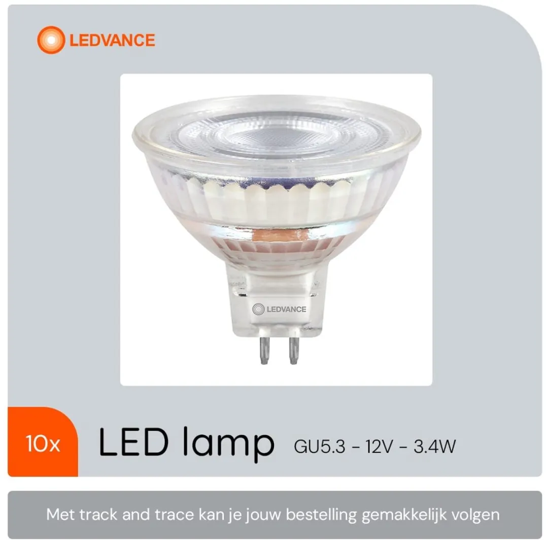 LEDVANCE LED Spot MR16 GU5.3 3.4W - 345lm 4000K - 10 Stuks