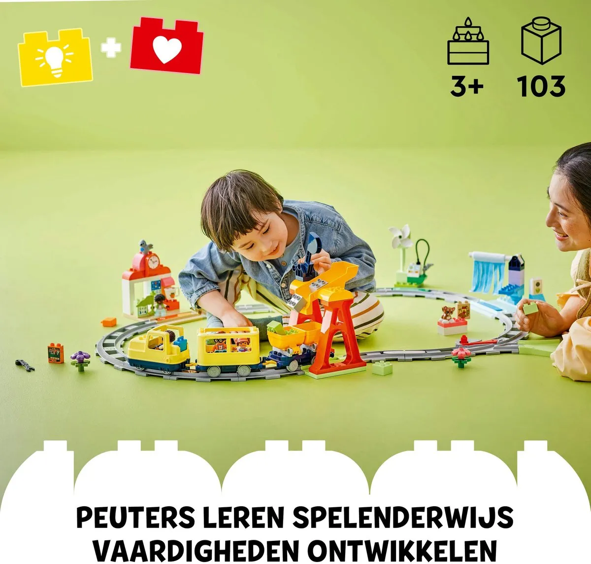 LEGO DUPLO Stad Grote Interactieve Buurttrein 10428 - 103 Stukken