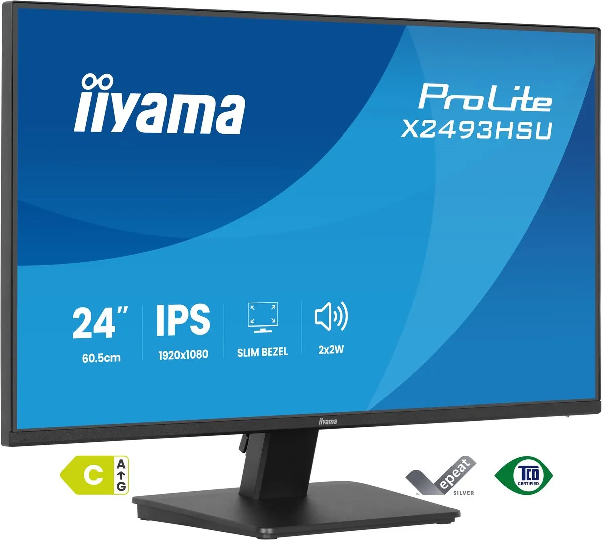 iiyama ProLite X2493HSU-B1 Monitor 24" Full HD IPS - USB-Hub