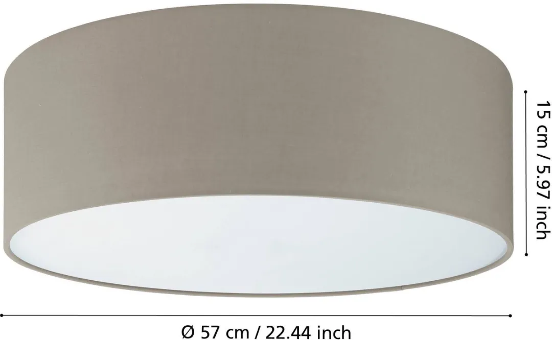 Eglo Pasteri Plafondlamp 57cm - Wit
