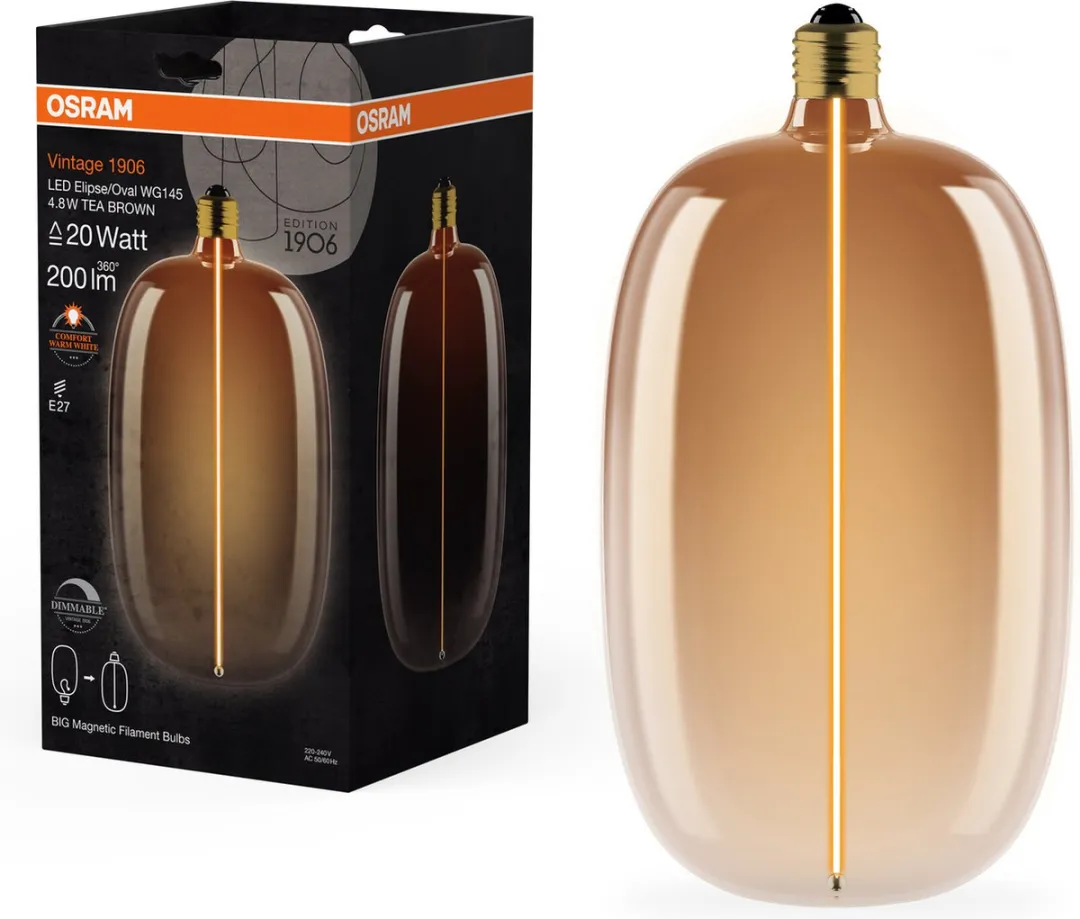 Osram Vintage 1906 Big Elipse Oval LED - 4,8W 200lm E27 Warm Wit