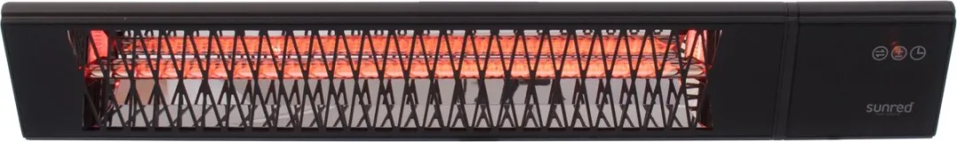 Sunred Dark Terrasverwarmer 2500W - Zwart - Wandmodel - 9 standen