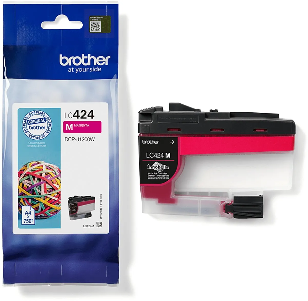 Brother LC-424M Originele Cartridge - Magenta