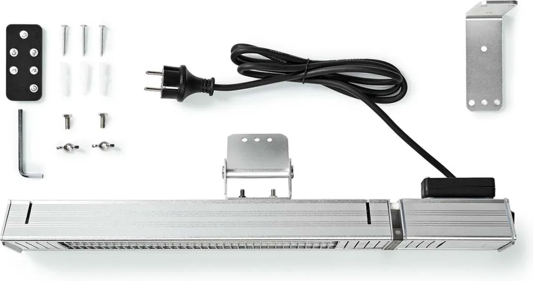 Nedis HTPA30ESS Patioverwarming 2000W - 9 Standen - Wandmontage
