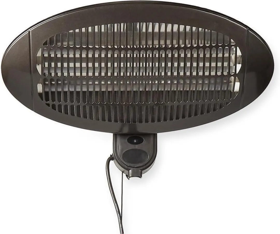 Nedis HTPA110E Patio Verwarmer 2000W - 3 Standen - Wandmontage - Zwart