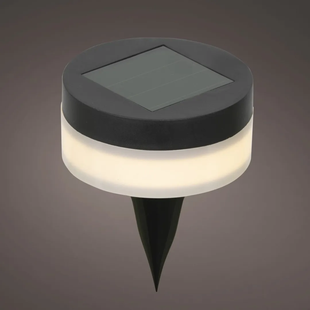 Lumineo Solar Prikspots 4 Stuks - Zwart - Ø9cm