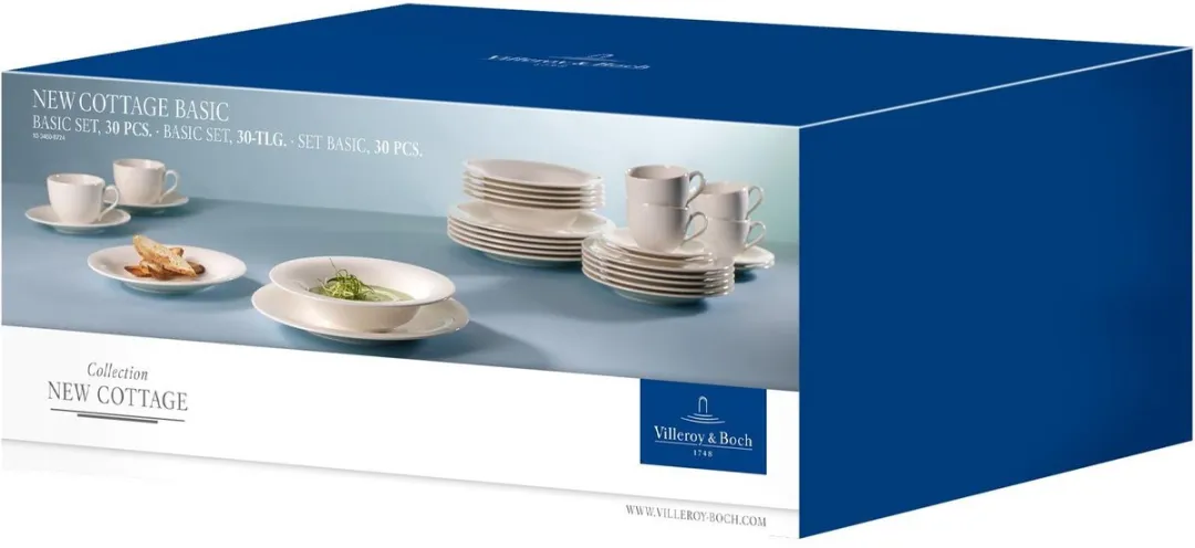Villeroy & Boch New Cottage Basic Set - 30-delig - Wit/Gekleurd