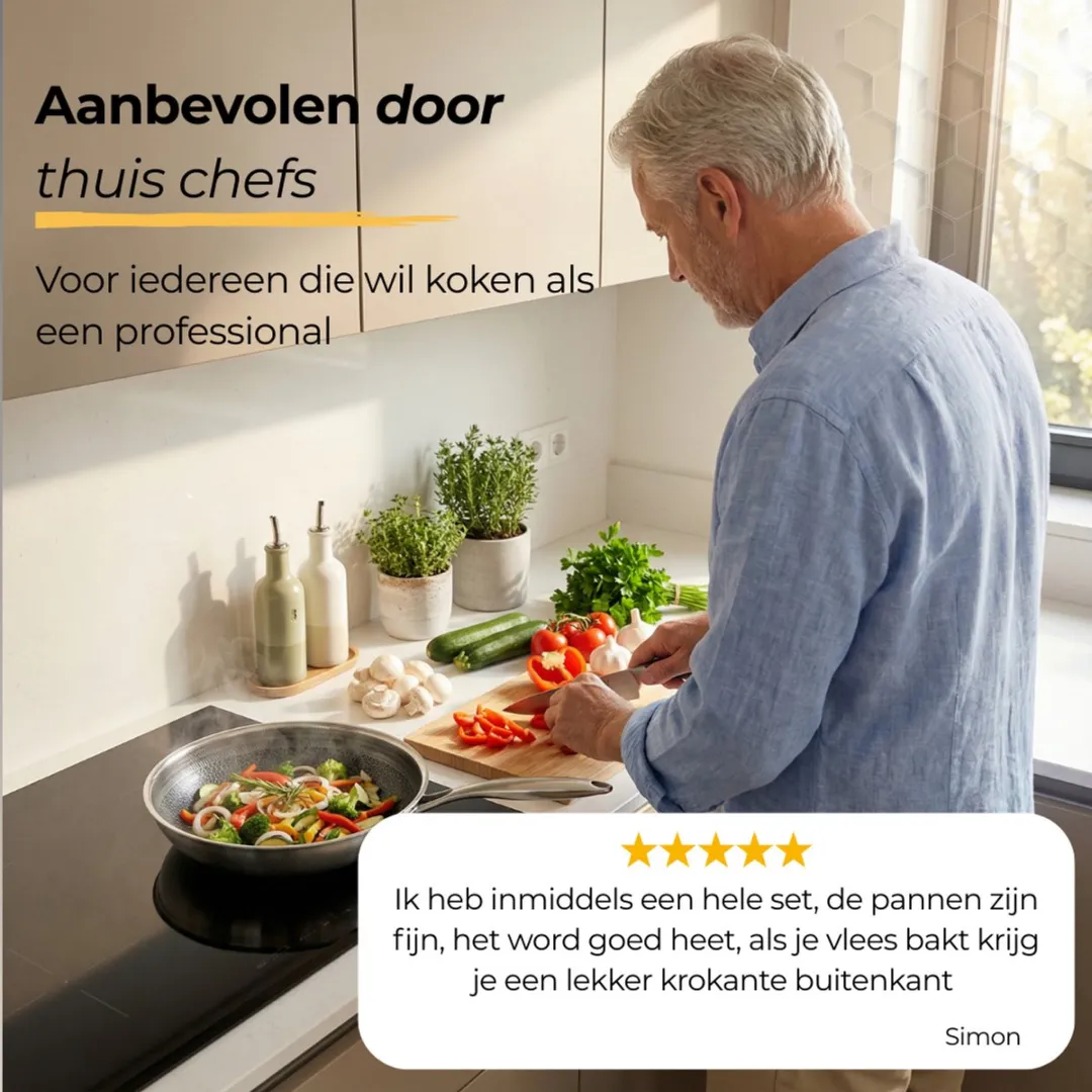 Morelia Koekenpannen Set Inductie/Gas 24cm & 28cm - PFAS-vrij - Zwart - afbeelding 6 van 6