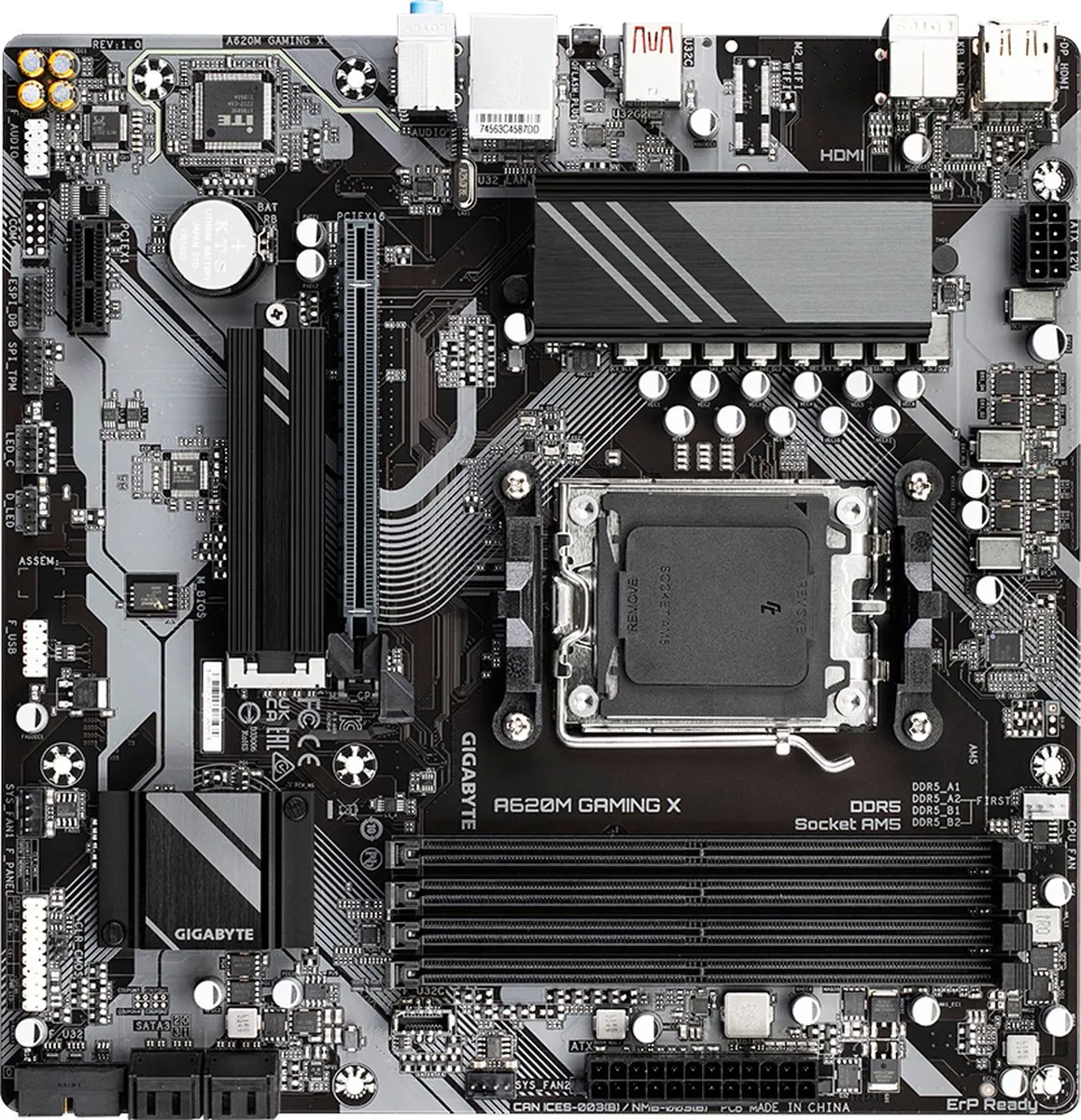 Gigabyte A620M GAMING X AM5 Micro-ATX Moederbord