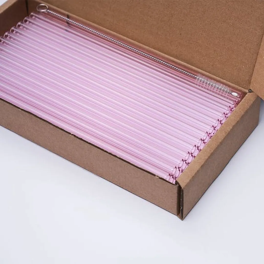 Homeandtoysoutlet Gekleurde Rietjes 15cm - 50 Stuks + 5 Borstels - Multi