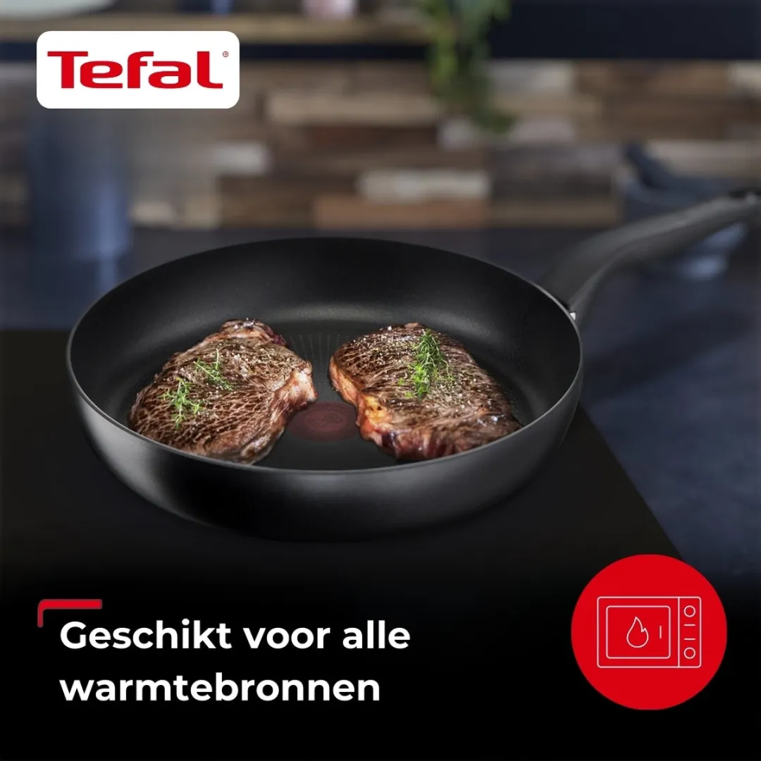 Tefal Hard Titanium Pro Koekenpan 20cm - Inductie - Zwart