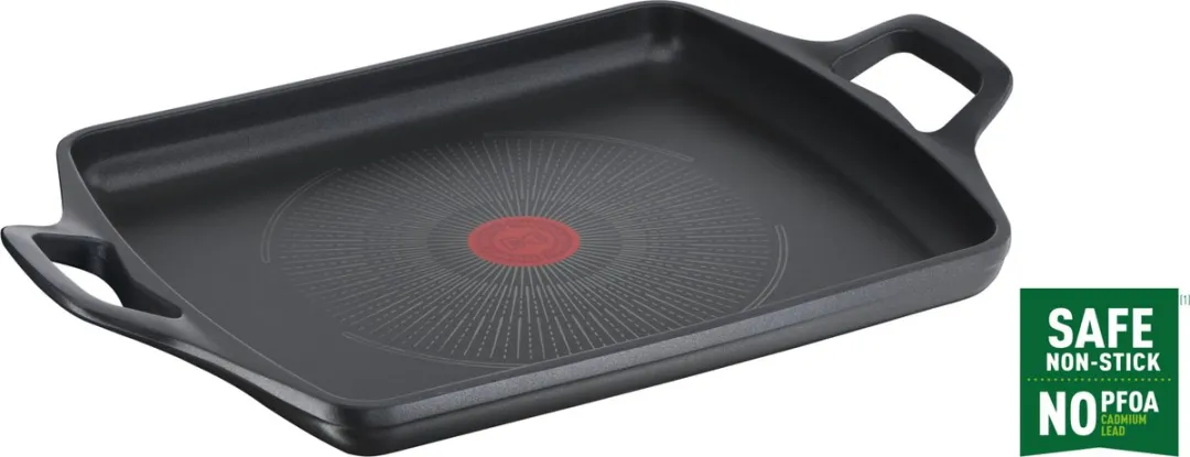 Tefal Robusto Plancha Pan 26x32cm - Inductie - Zwart