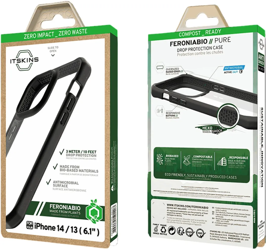 Itskins Feronia Organic Pure iPhone 14 Hoes - Transparant