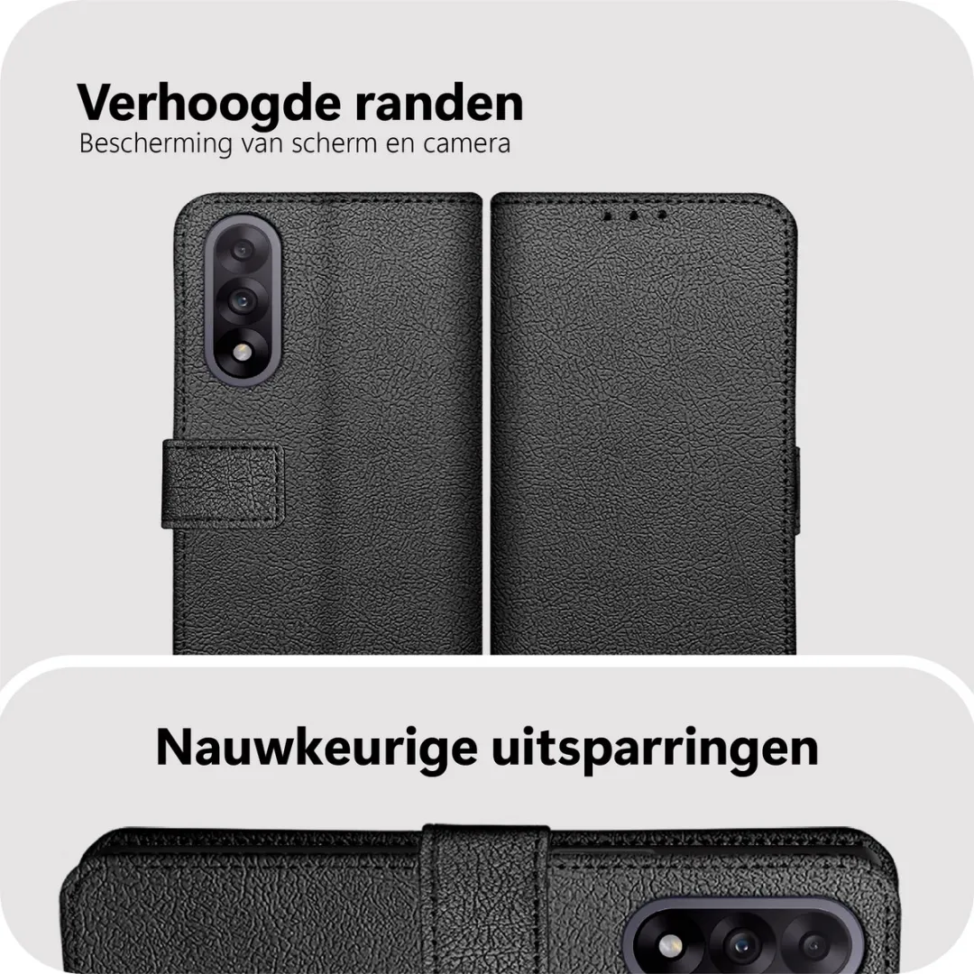 Just in Case Bookcase Classic MON2783CW1 Hoesje - OnePlus Nord 5 - 2 Pasjes - Zwart