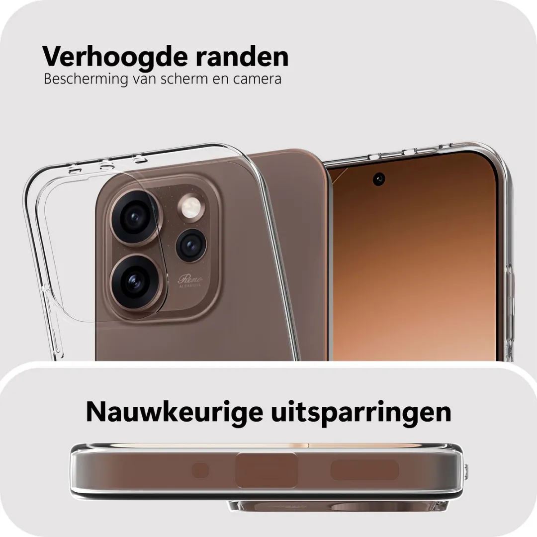 Just in Case Oppo Reno15 Pro Siliconen Hoesje - MOO2881KL0 - Transparant