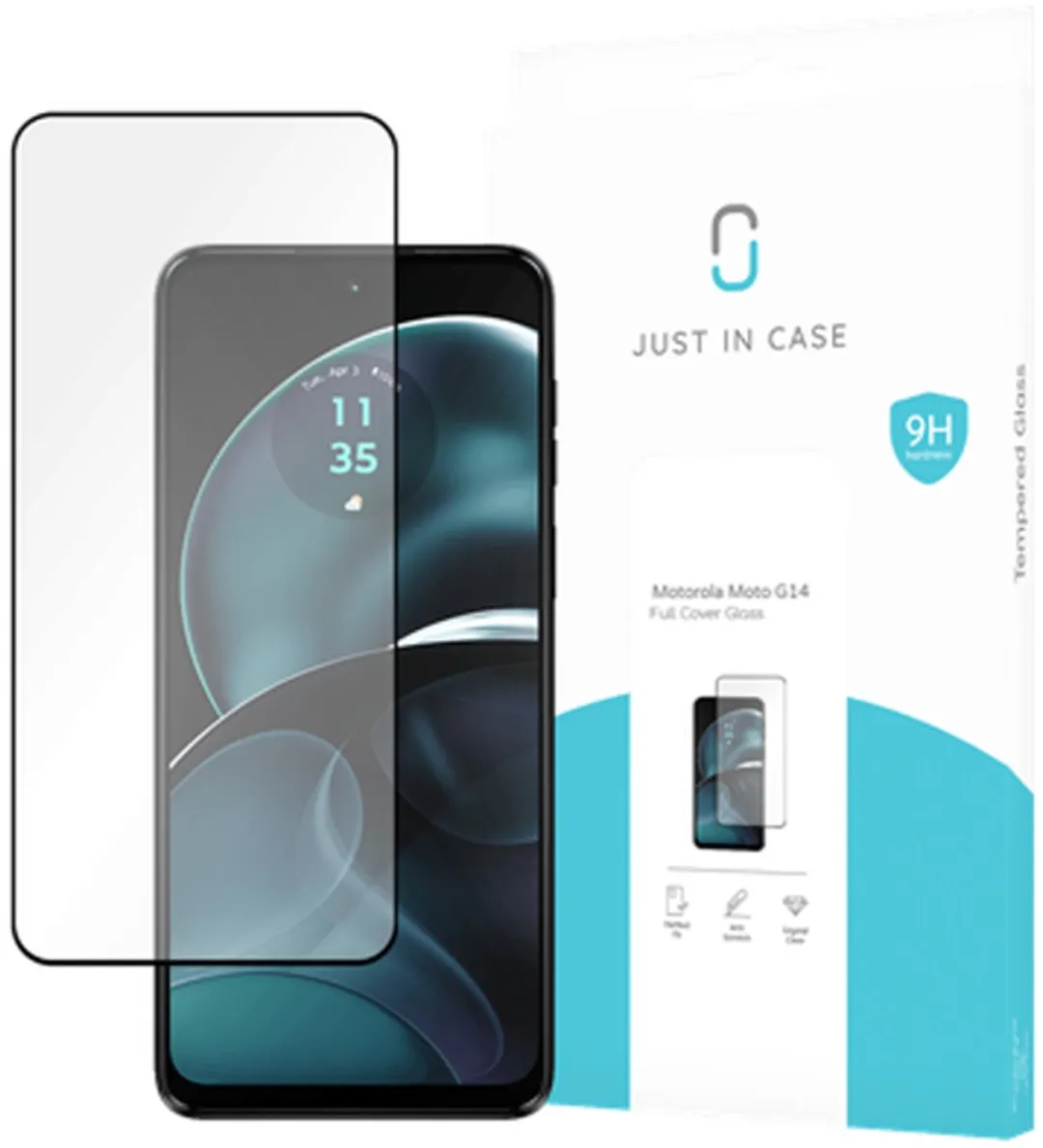 Just in Case Screenprotector Motorola Moto G14/G54 Full Cover Glas