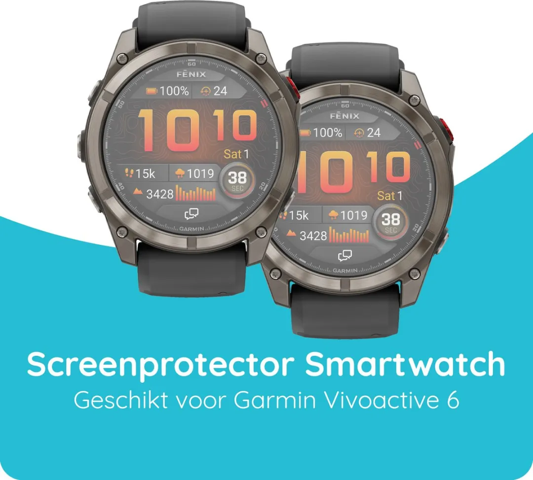Just in Case Screenprotector Garmin Fenix 8 51mm - 2 Stuks