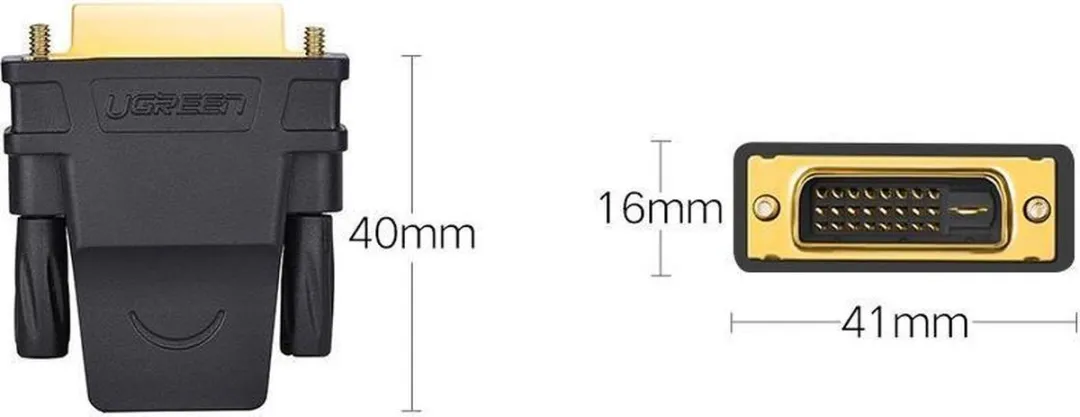 UGREEN HDMI naar DVI Adapter 24+1 - Full HD 1080p - Zwart