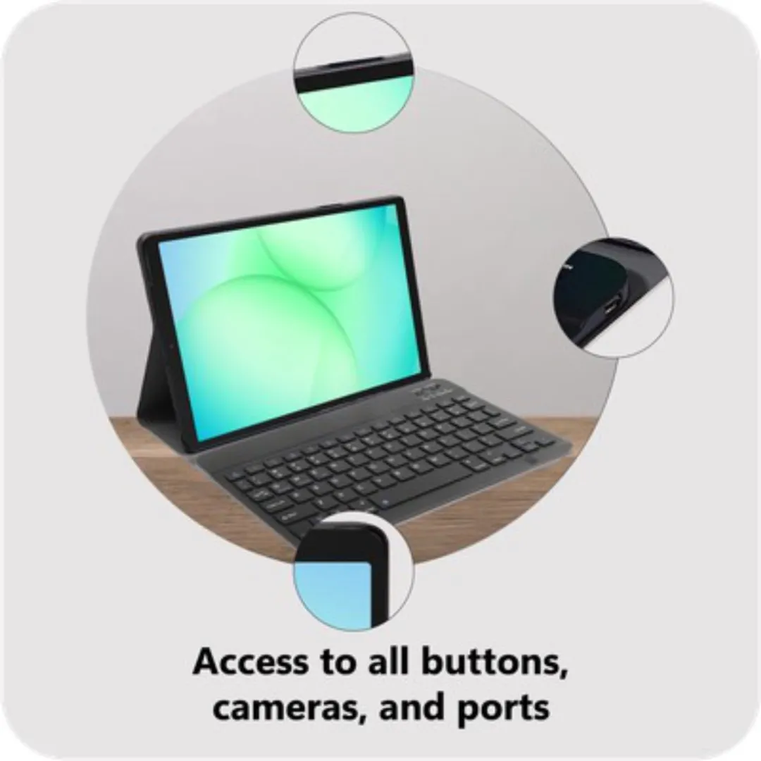 Just in Case TSA2812KB1QY Tablethoes met Toetsenbord - Samsung Galaxy Tab A11 - Zwart