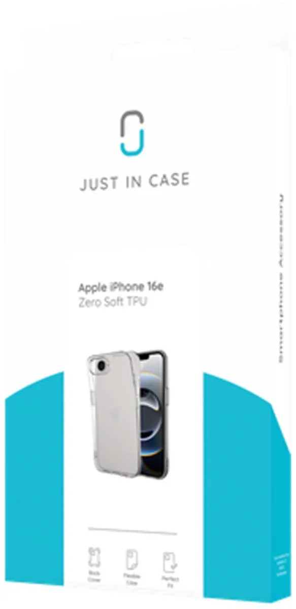 Just in Case iPhone 17e/16e Siliconen Hoesje 8506597 - Transparant