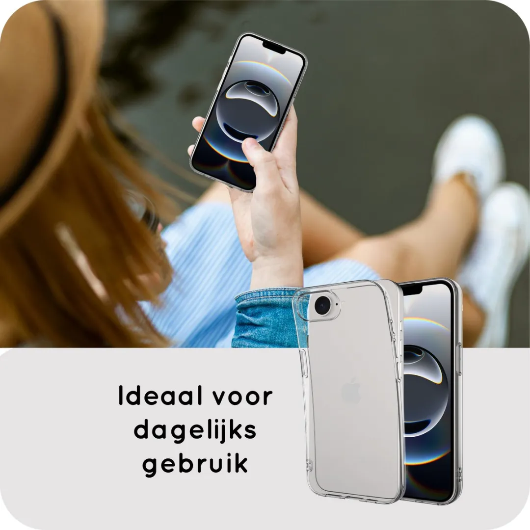 Just in Case iPhone 17e/16e Siliconen Hoesje 8506597 - Transparant