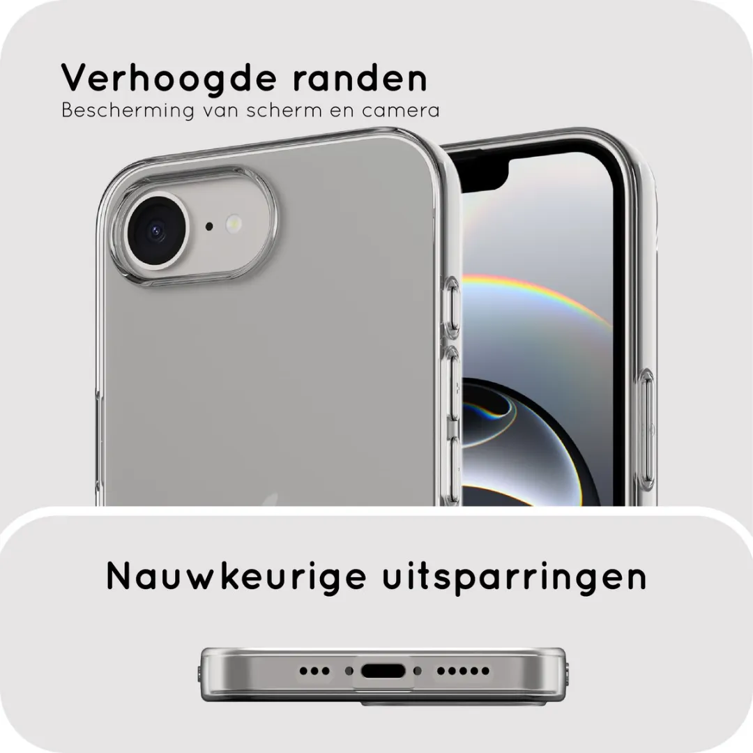Just in Case iPhone 17e/16e Siliconen Hoesje 8506597 - Transparant