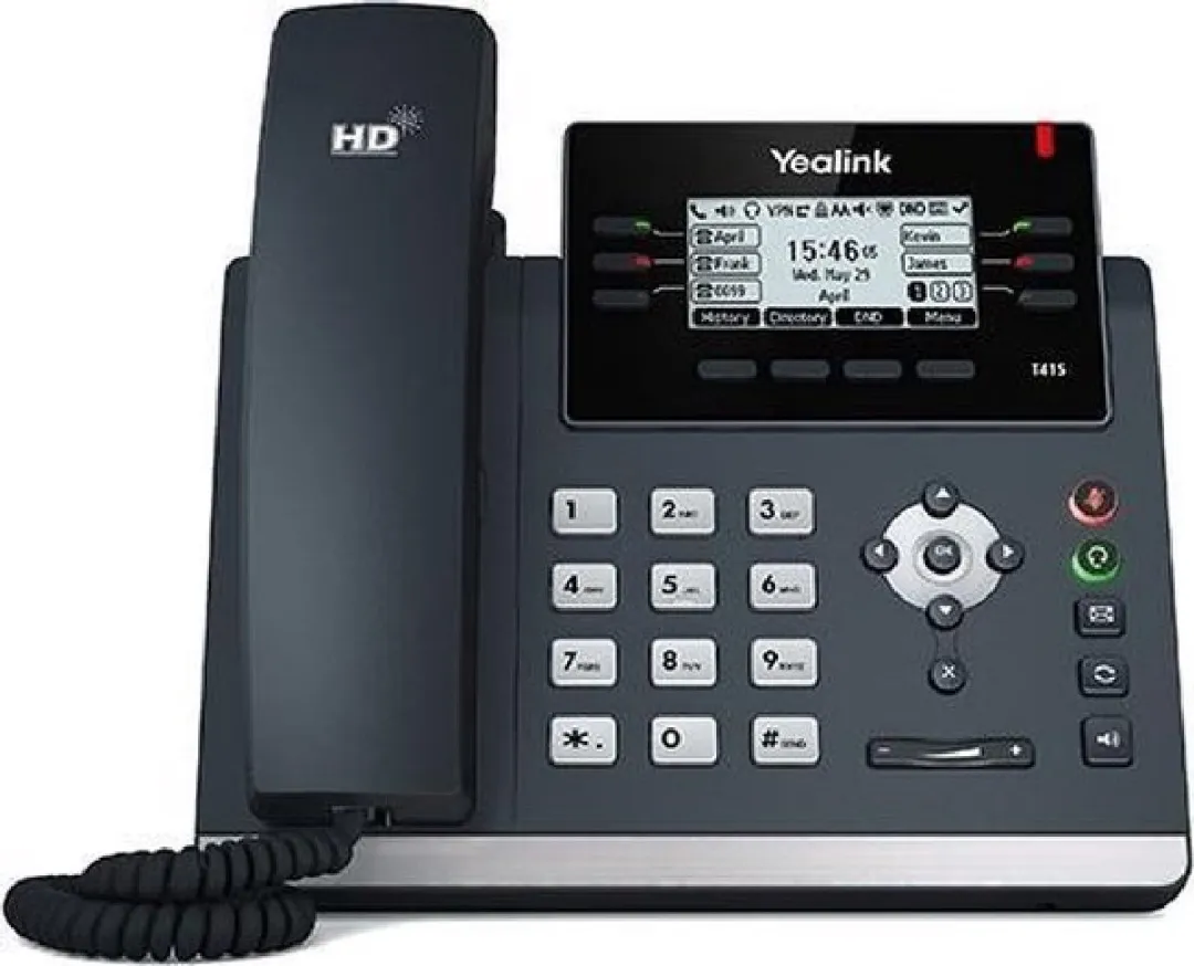 Yealink SIP-T41S VoIP-Telefoon - 2.7" - Zwart