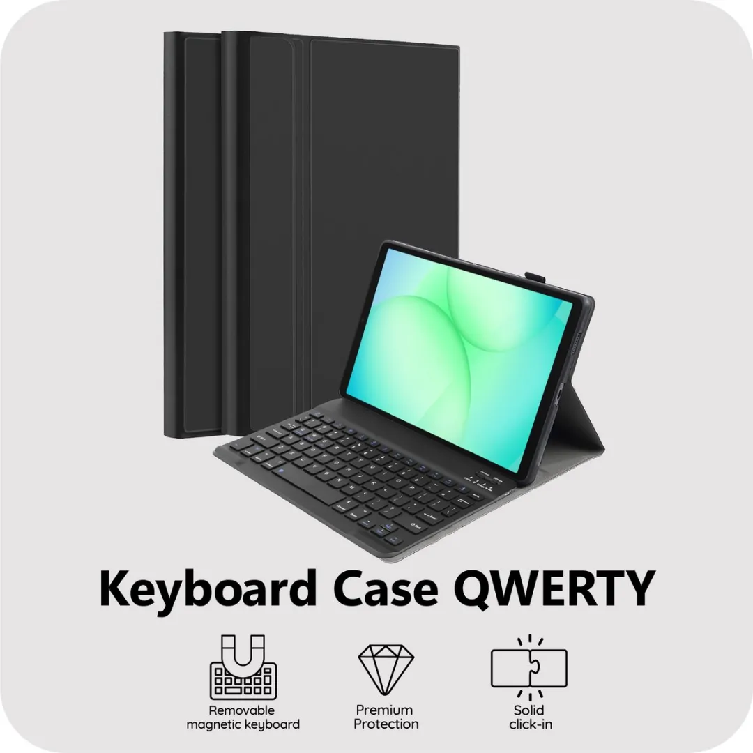 Just in Case TSA2813KB1QY Tablethoes met Toetsenbord - Samsung Galaxy Tab A11 Plus - Zwart