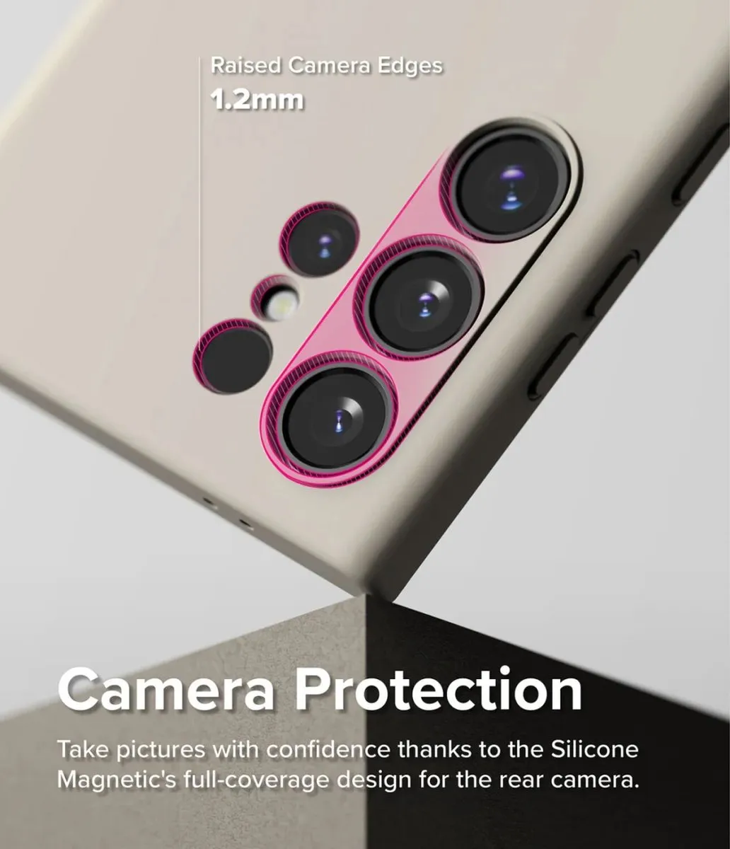 Ringke Silicone MagSafe Hoesje Samsung Galaxy S24 Ultra - Beige