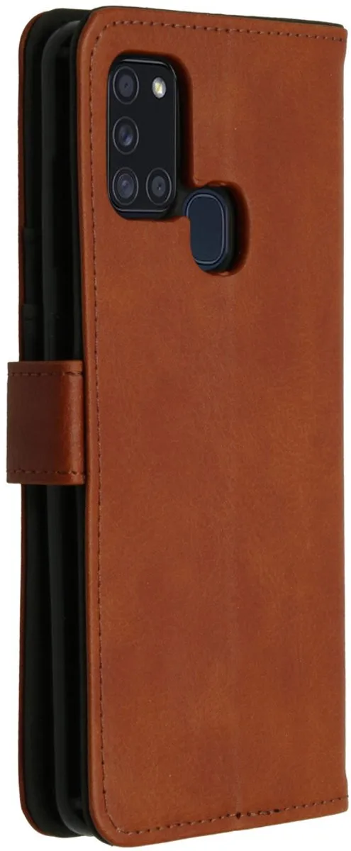 Imoshion Bookcase Hoesje Samsung Galaxy A21s - 3 Pasjes - Bruin - afbeelding 2 van 6