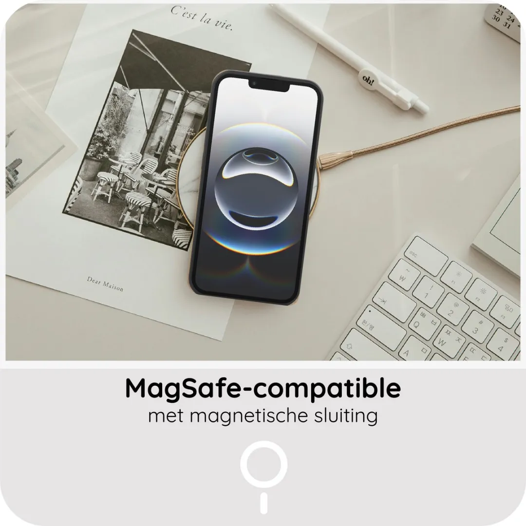 Just in Case iPhone 17e/16e Hoesje Bruin - MagSafe - 3 Pasjes