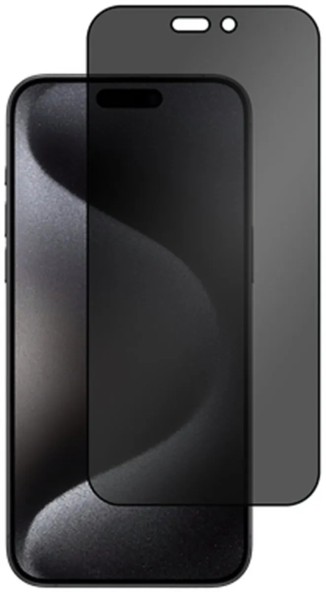 Just in Case Privacy Screenprotector iPhone 15 Pro Max - Anti Spy Glas