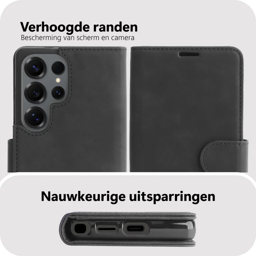 Just in Case MSA2837PS1M Hoesje Samsung Galaxy S26 Ultra - 2-in-1 Bookcase - 3 Pasjes - Zwart - afbeelding 6 van 6